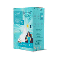Blossom Wings Day Pad 260mm — open box of 10 organic cotton sanitary pads with wings