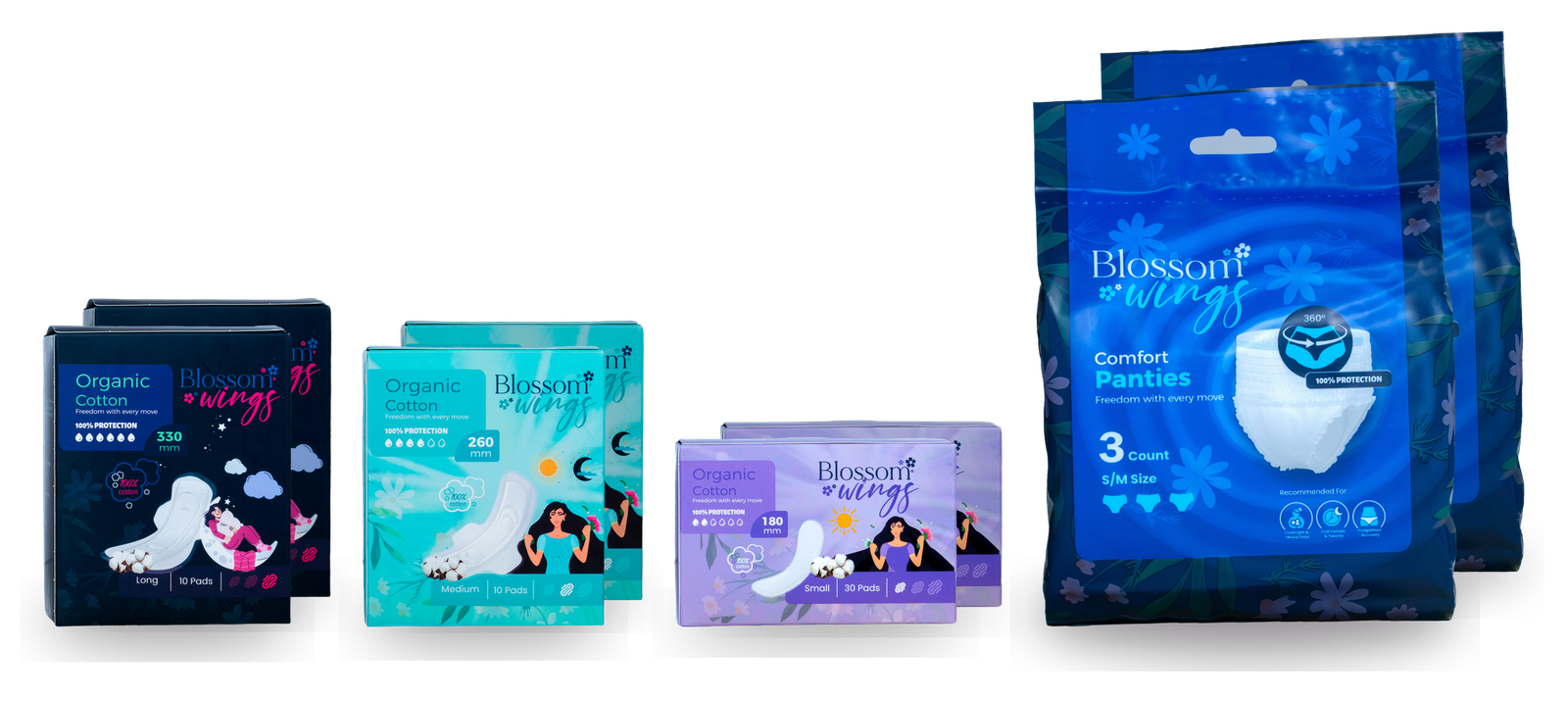 Blossom Wings National Day set: two packs of every product